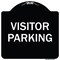 Signmission Designer Series Sign-Visitor Parking, Black & White Heavy-Gauge Aluminum, 18" x 18", BW-1818-9869 A-DES-BW-1818-9869 - alternate 1